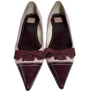 Coach vintage “Tulla” Soft Pink & Burgundy Shoe